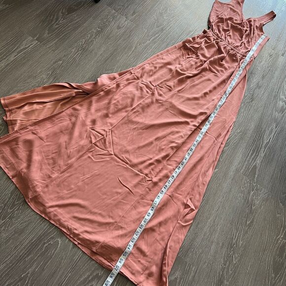 Show Me Your Mumu Small Kendall Maxi Dress Rustic Mauve Crisp NEW - Picture 8 of 9